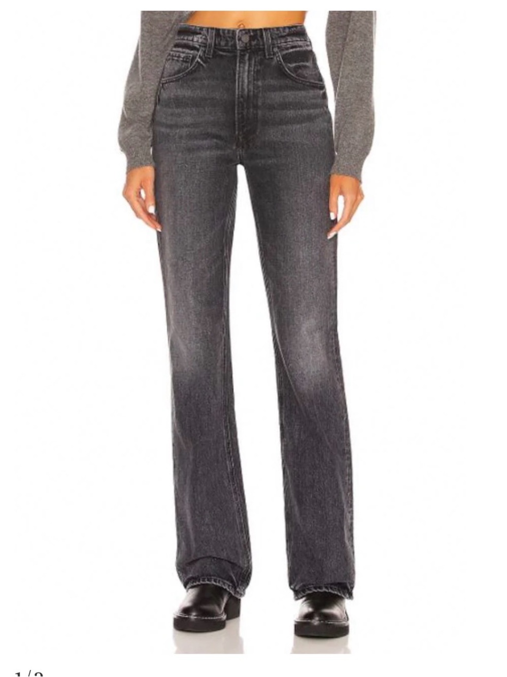 GRLFRND melanie high rise boot cut jeans